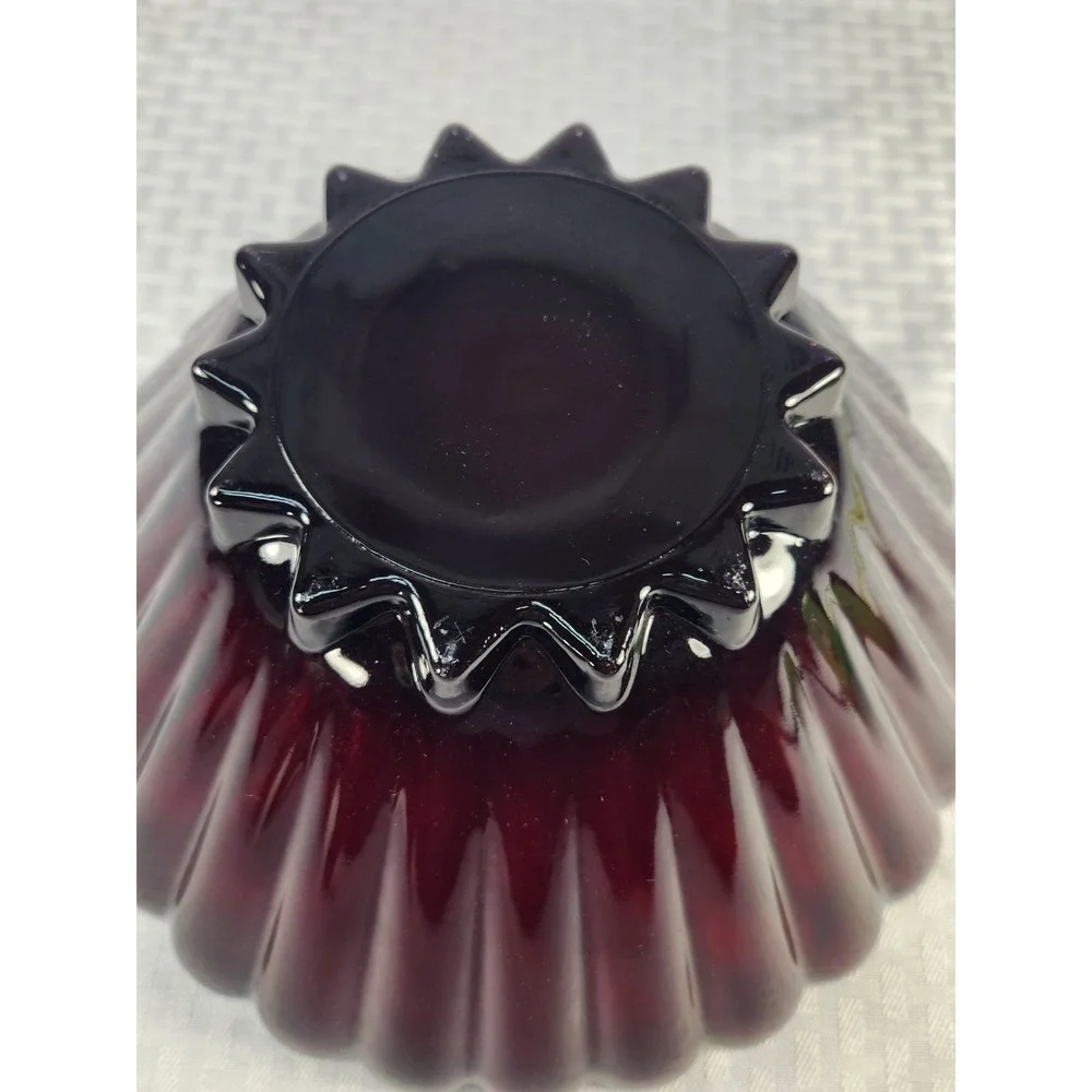 Anchor Hocking Royal Ruby Red Scalloped Serving‎ Bowl Glass 11